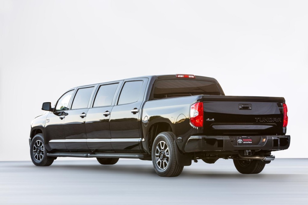 Photo: Toyota Tundrasine retains standard pickup truck’s bed.